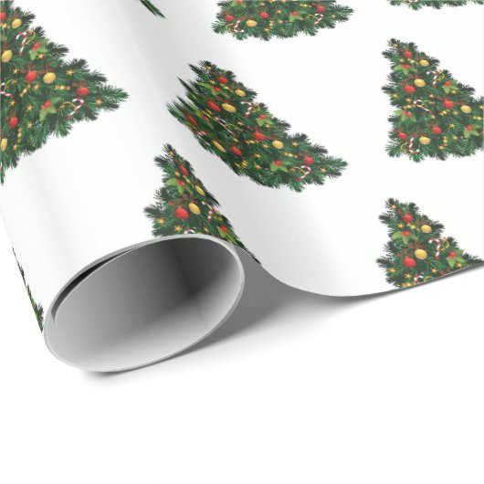 Weihnachtsbaum Geschenkpapier (Rolleneckpunkt)