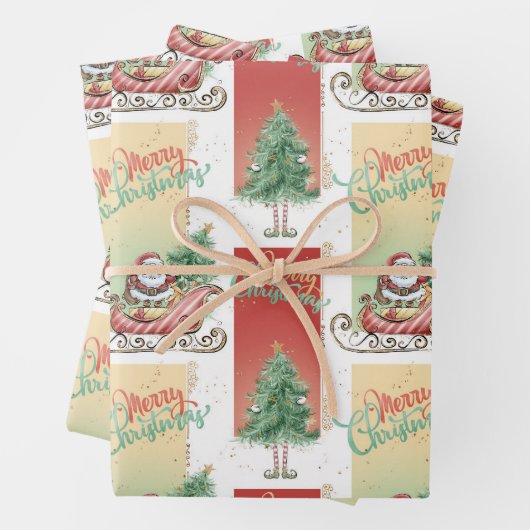 Weihnachtsbaum Geschenkpapier Set (Beispiel)