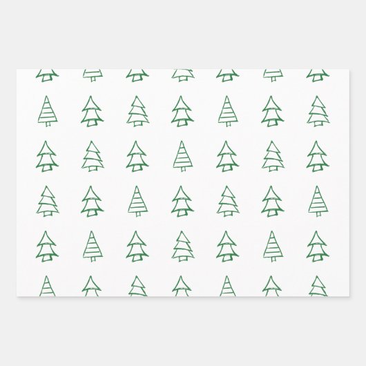Weihnachtsbaum Geschenkpapier Set (Vorderseite 2)