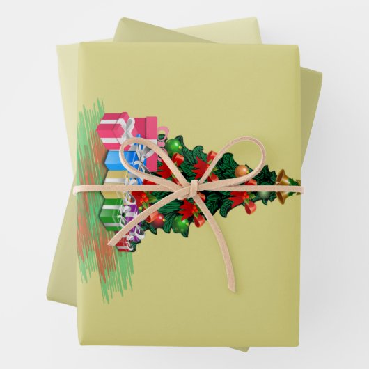 Weihnachtsbaum Geschenkpapier Set (Beispiel)