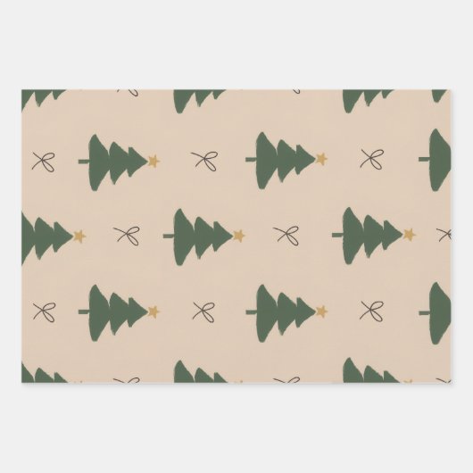 Weihnachtsbaum Geschenkpapier Set (Vorderseite 3)