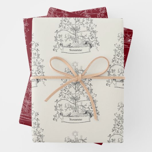 Weihnachtsbaum Geschenkpapier Set (Beispiel)