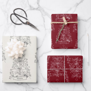 Weihnachtsbaum Geschenkpapier Set