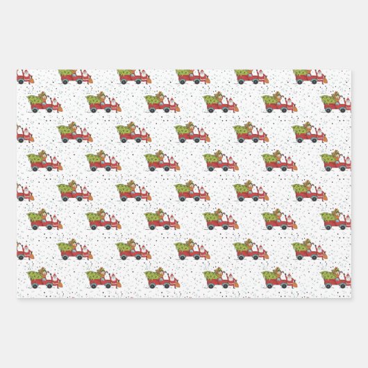 Weihnachtsbaum Geschenkpapier Set (Vorderseite 2)