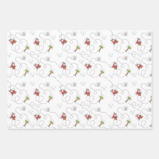 Weihnachtsbaum Geschenkpapier Set (Vorderseite)