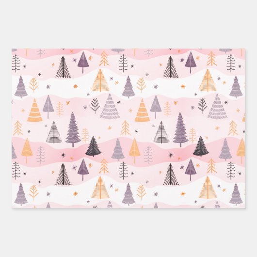 Weihnachtsbaum Geschenkpapier Set (Vorderseite 3)