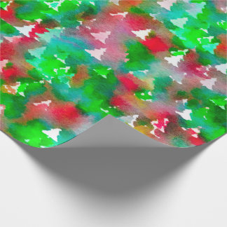 Weihnachtsbaum-Geschenkpapier Wasserfarbe Geschenkpapier