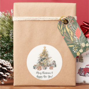 Weihnachtsbaum-Geschenksticker Runder Aufkleber