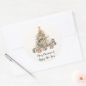 Weihnachtsbaum-Geschenksticker Runder Aufkleber (Umschlag)