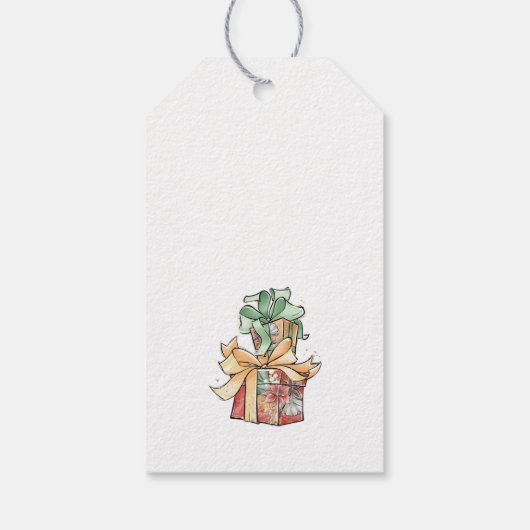 Weihnachtsbaum-Geschenktags Geschenkanhänger (Rückseite)