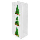Weihnachtsbaum-Geschenktasche Geschenktüte Für Weinflaschen (Vorderseite Schrägansicht)
