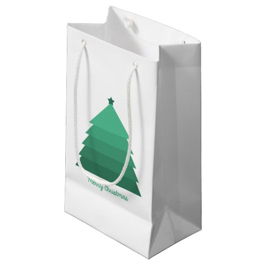 Weihnachtsbaum-Geschenktasche Kleine Geschenktüte (Vorderseite Schrägansicht)