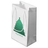 Weihnachtsbaum-Geschenktasche Kleine Geschenktüte (Rückseite Schrägansicht)