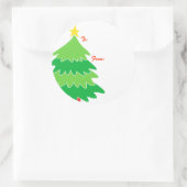 Weihnachtsbaum-Geschenktasten Runder Aufkleber (Tasche)