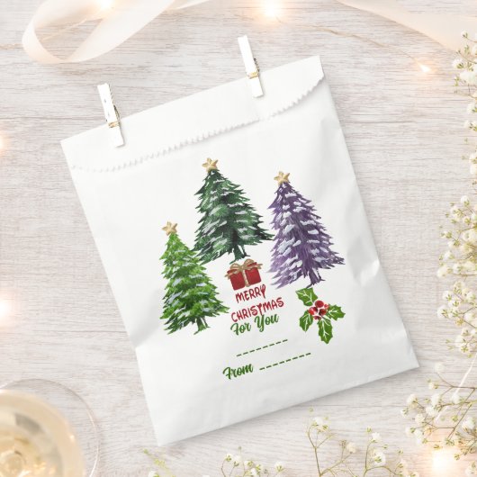 Weihnachtsbaum Geschenktütchen (Ausgeschnitten)