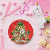 Weihnachtsbaum-Geschirr Pappteller (Party)