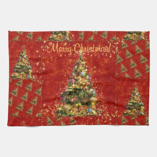 Weihnachtsbaum Geschirrtuch (Horizontal)