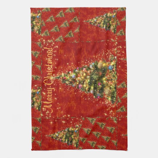 Weihnachtsbaum Geschirrtuch (Vertikal)