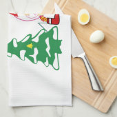 Weihnachtsbaum Geschirrtuch (Viertel Falte)