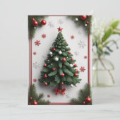 Weihnachtsbaum, geschmückt karte (Stehend Vorderseite)