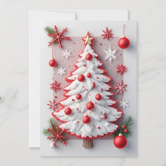 Weihnachtsbaum, geschmückt karte (Vorderseite)