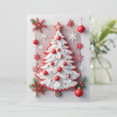 Weihnachtsbaum, geschmückt karte (Stehend Vorderseite)