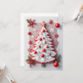 Weihnachtsbaum, geschmückt karte (Vorderseite/Rückseite Beispiel)