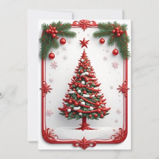 Weihnachtsbaum, geschmückt karte (Vorderseite)