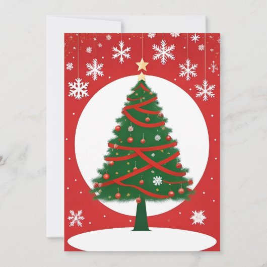 Weihnachtsbaum, geschmückt karte (Vorderseite)
