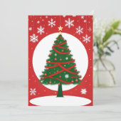 Weihnachtsbaum, geschmückt karte (Stehend Vorderseite)