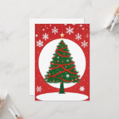 Weihnachtsbaum, geschmückt karte (Vorderseite/Rückseite Beispiel)