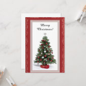Weihnachtsbaum, geschmückt karte (Vorderseite/Rückseite Beispiel)