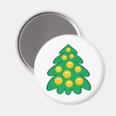 Weihnachtsbaum-Gesicht Magnet (Vorderseite/Rückseite)