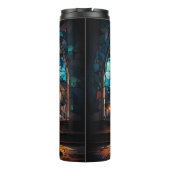 Weihnachtsbaum gestanztes Glas Tumbler Geschenk Thermosbecher (Rückseite)