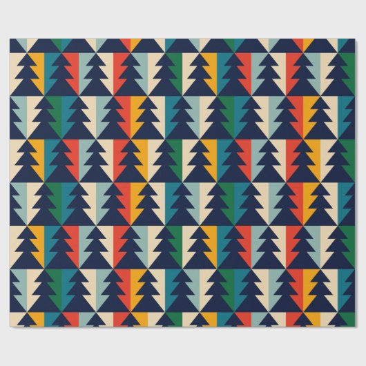 Weihnachtsbaum gestreift geschenkpapier (Flach)