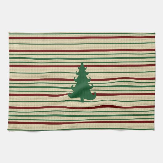 Weihnachtsbaum gestreift geschirrtuch (Horizontal)