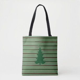 Weihnachtsbaum gestreift tasche