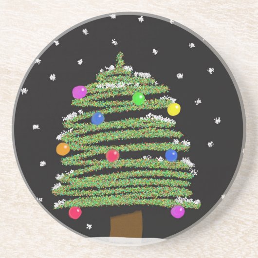 Weihnachtsbaum Getränkeuntersetzer (Vorne)
