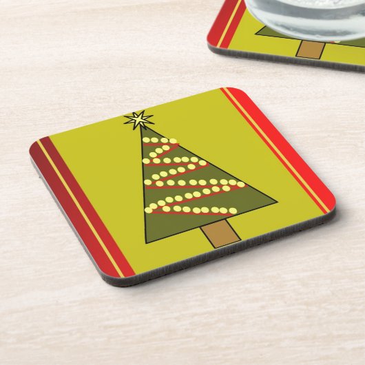 Weihnachtsbaum Getränkeuntersetzer (Linke Seite)
