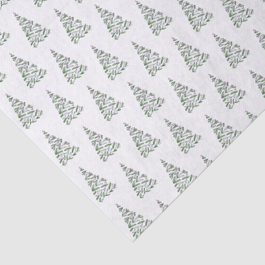 Weihnachtsbaum Gewebe Papier Aquarellmuster (Ausschnitt)