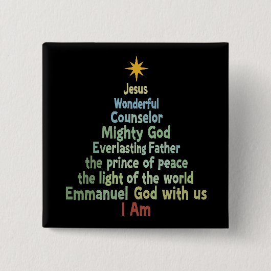 Weihnachtsbaum Gift Faith Christlich Holiday Merry Button (Vorderseite)