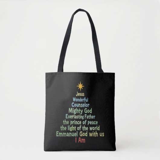 Weihnachtsbaum Gift Faith Christlich Holiday Merry Tasche (Vorderseite)