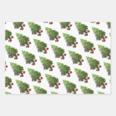 Weihnachtsbaum Gingerbread Mann Hot Cocoa Urlaub Geschenkpapier Set (Vorderseite 3)