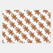 Weihnachtsbaum Gingerbread Mann Hot Cocoa Urlaub Geschenkpapier Set (Vorderseite 2)
