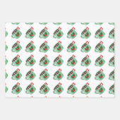 Weihnachtsbaum Gingerbread Mann Hot Cocoa Urlaub Geschenkpapier Set (Vorderseite)