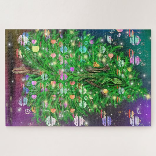 Weihnachtsbaum Gir Jigsaw Puzzle Malerei (Horizontal)