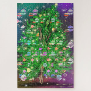 Weihnachtsbaum Gir Jigsaw Puzzle Malerei
