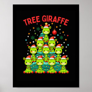 Weihnachtsbaum Giraffe Holiday Giraffen Sant Poster