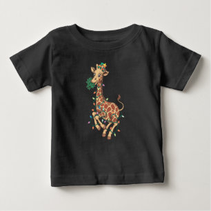 Weihnachtsbaum Giraffe Lover Geschenk Liebe Baby T-shirt