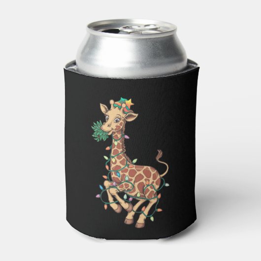 Weihnachtsbaum Giraffe Lover Geschenk Liebe Dosenkühler (Kanne Vorderseite)
